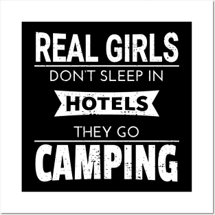 Real girls go camping outdoor RV caravan gift Posters and Art